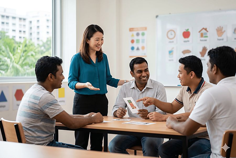 Basic English course for foreign workers